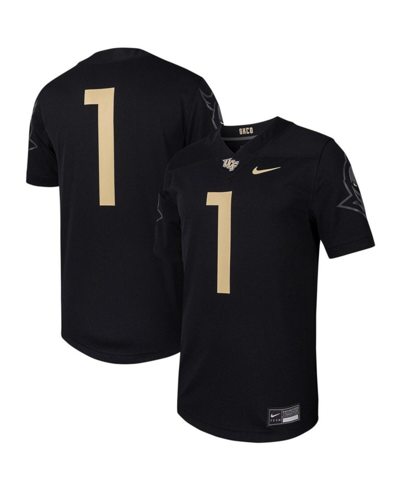 Men's 1 Black UCF Knights Untouchable Replica Football Jersey Nike