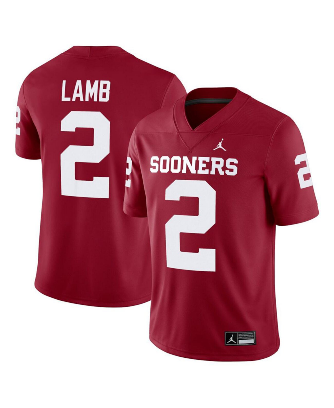 Men's CeeDee Lamb Crimson Oklahoma Sooners Alumni Player Game Jersey Jordan