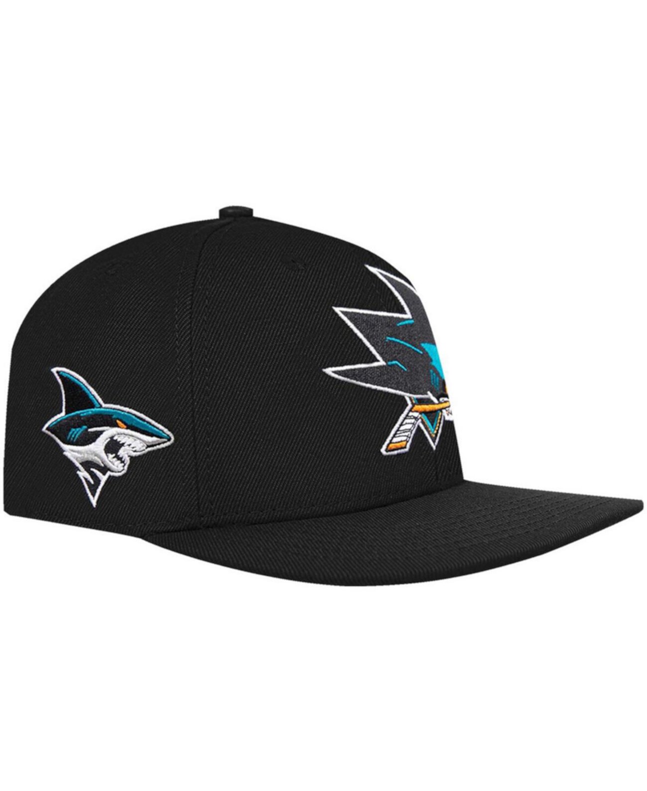 Men's Black San Jose Sharks Core Classic Logo Snapback Hat Pro Standard