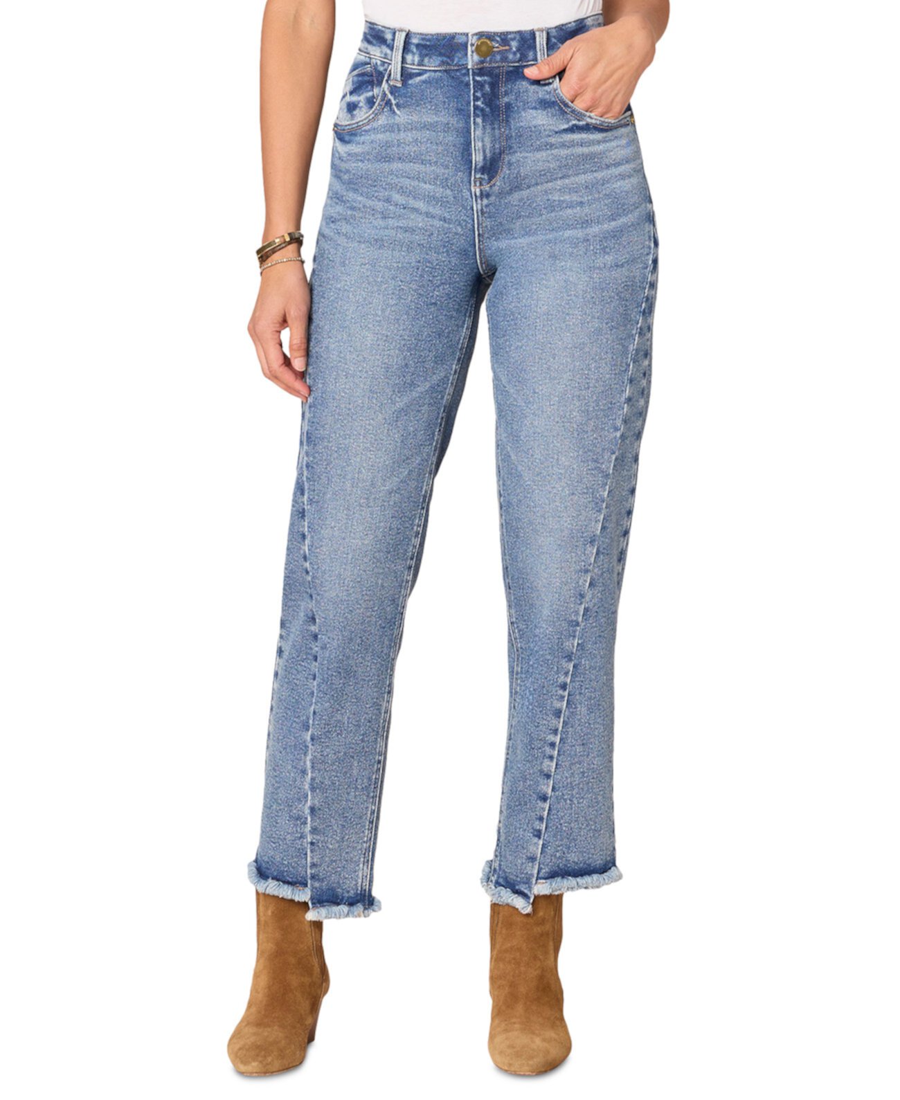 Women's "Ab"solution Spliced-Seam Step-Hem Ankle Jeans Democracy