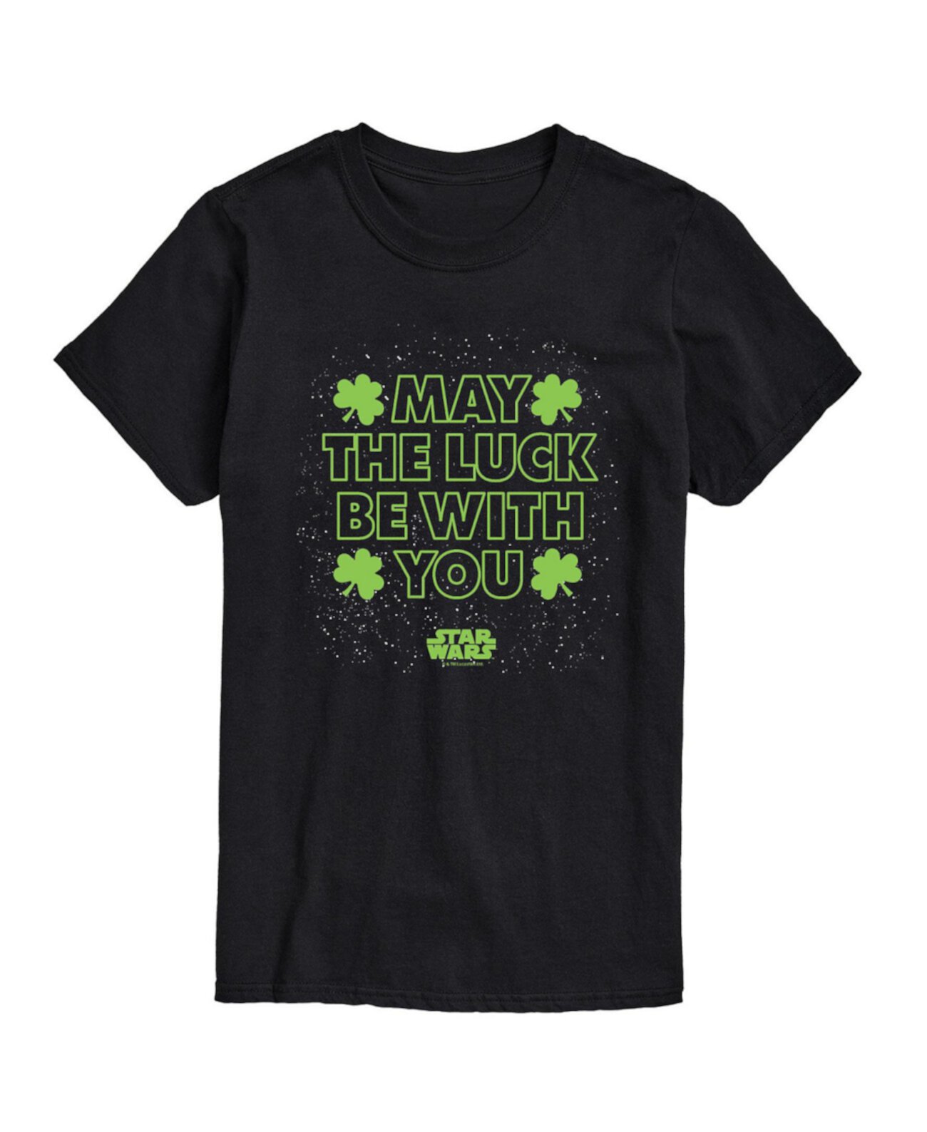 Men's Star Wars May The Luck Short Sleeve T-Shirt Airwaves