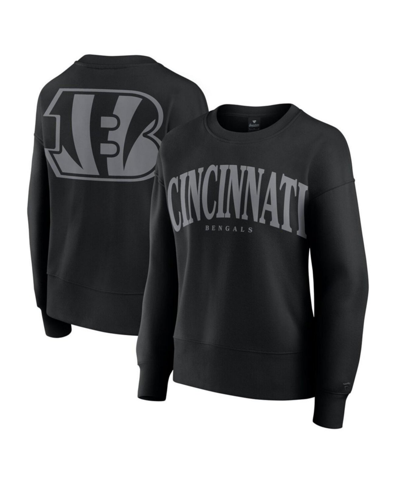 Women's Black Cincinnati Bengals Signature Elements Pullover Sweatshirt Fanatics