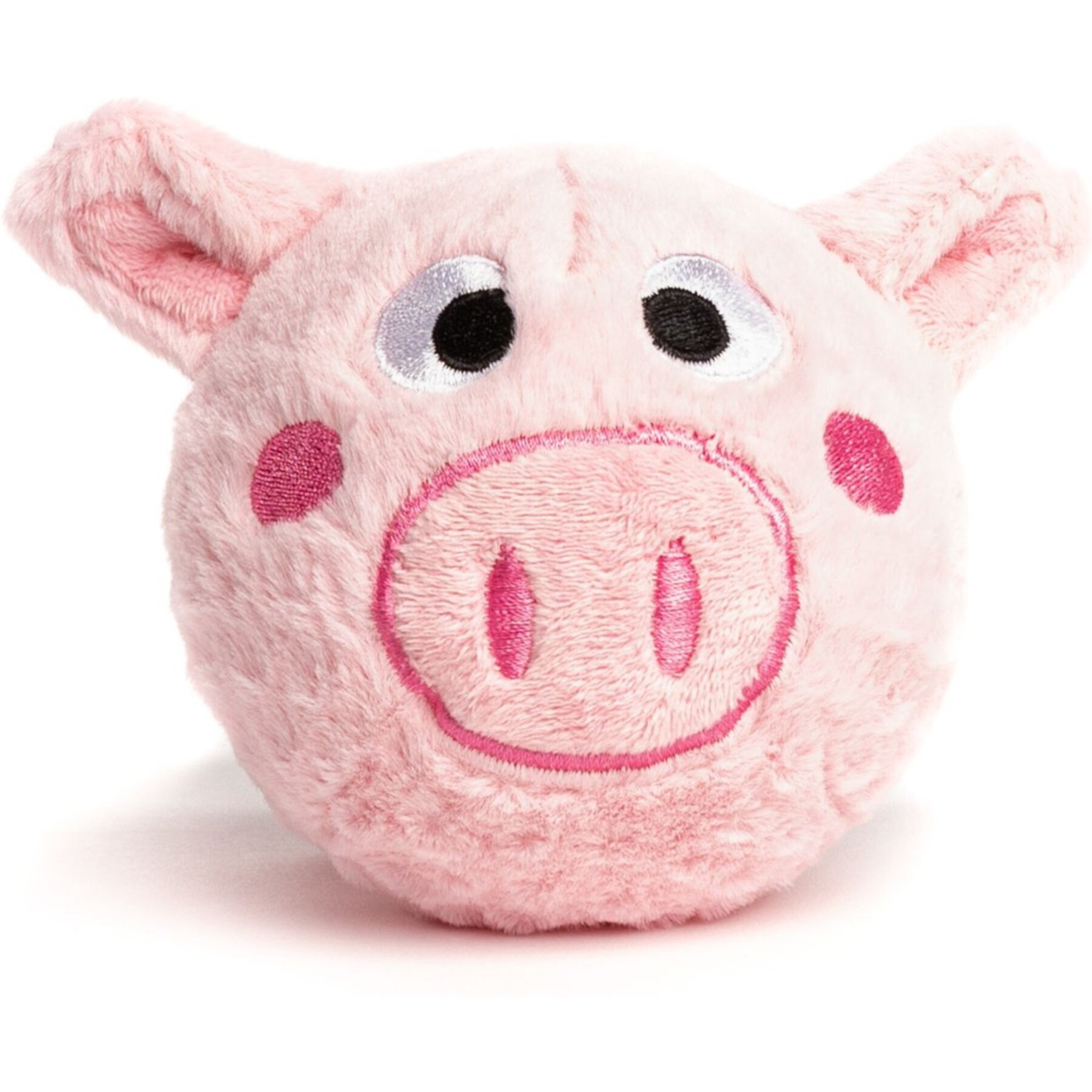 fabdog Pig Faball Squeaky Stuffing-Free Dog Toy, Pink fabdog