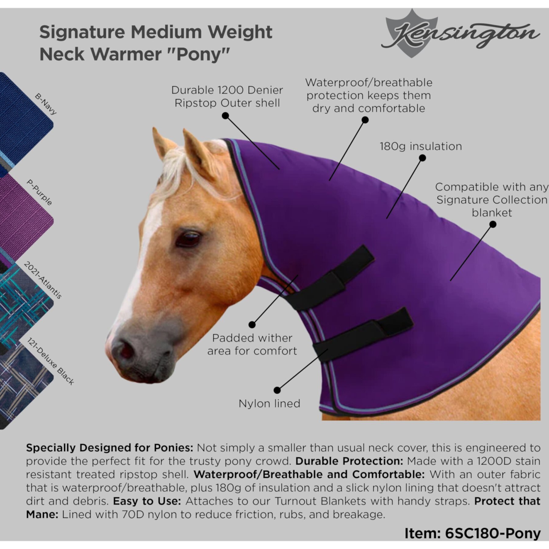 Kensington Protective Products Signature Pony Neck Warmer Kensington Protective Products