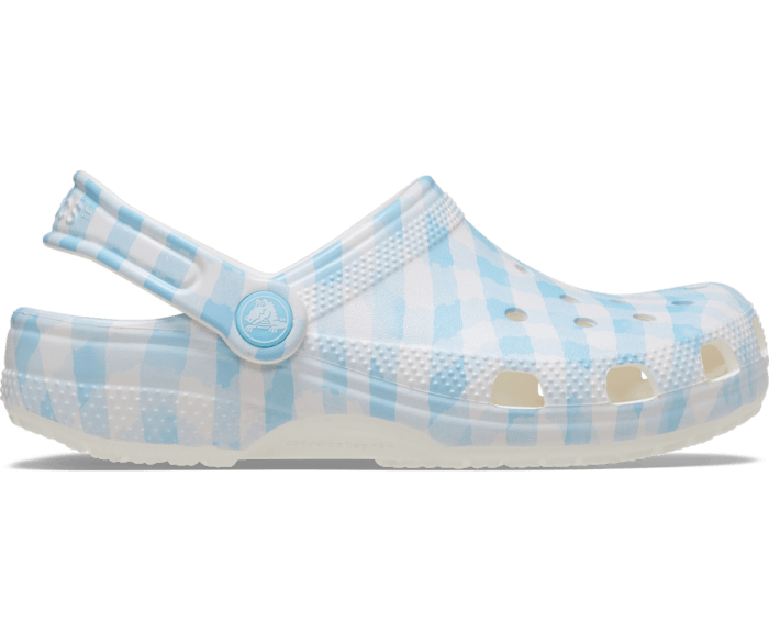 Клоги Classic Gingham от Crocs с легким материалом Croslite™ и стильным клетчатым принтом Crocs