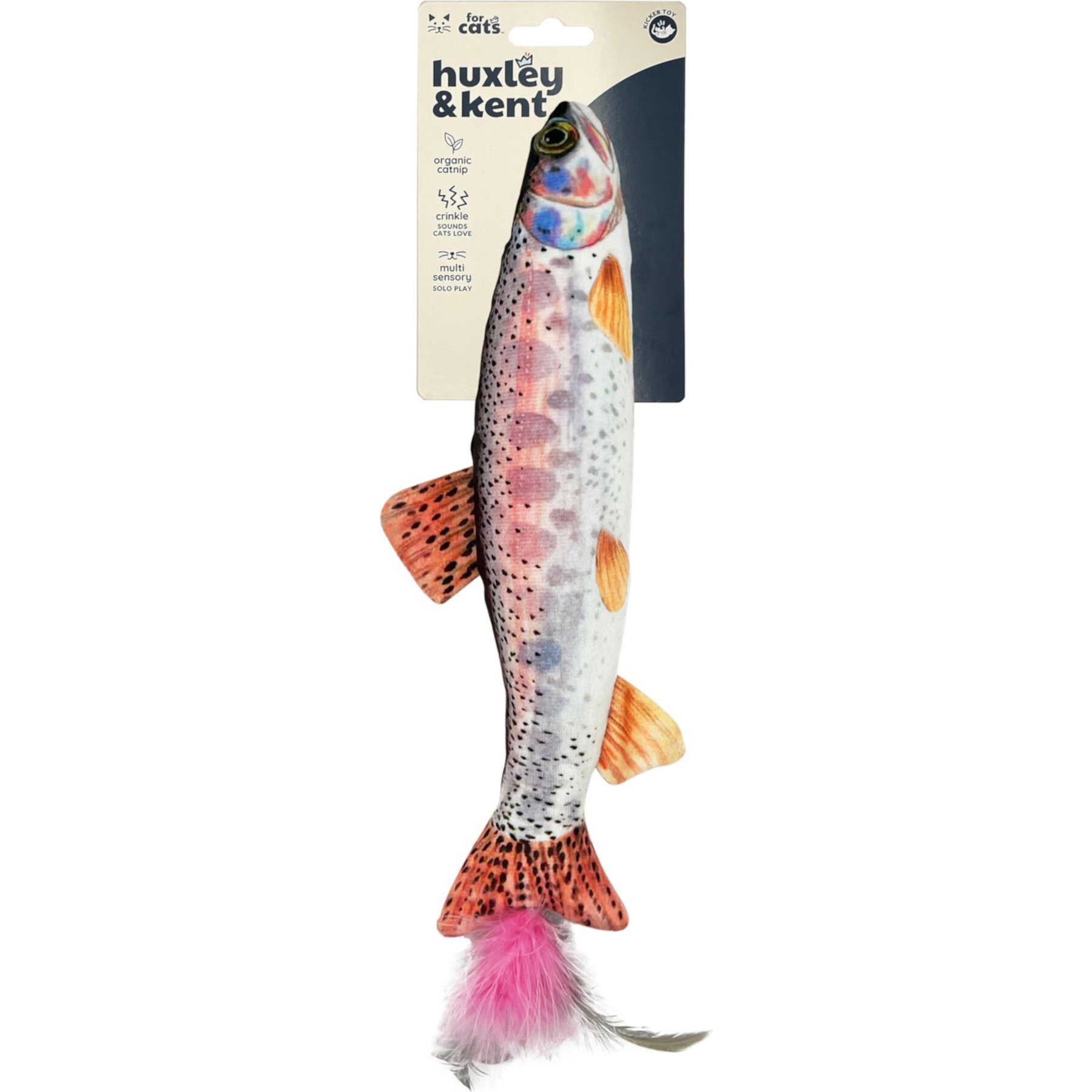 Huxley & Kent Cat Kicker Rainbow Trout Cat Toy, Multicolor Huxley & Kent