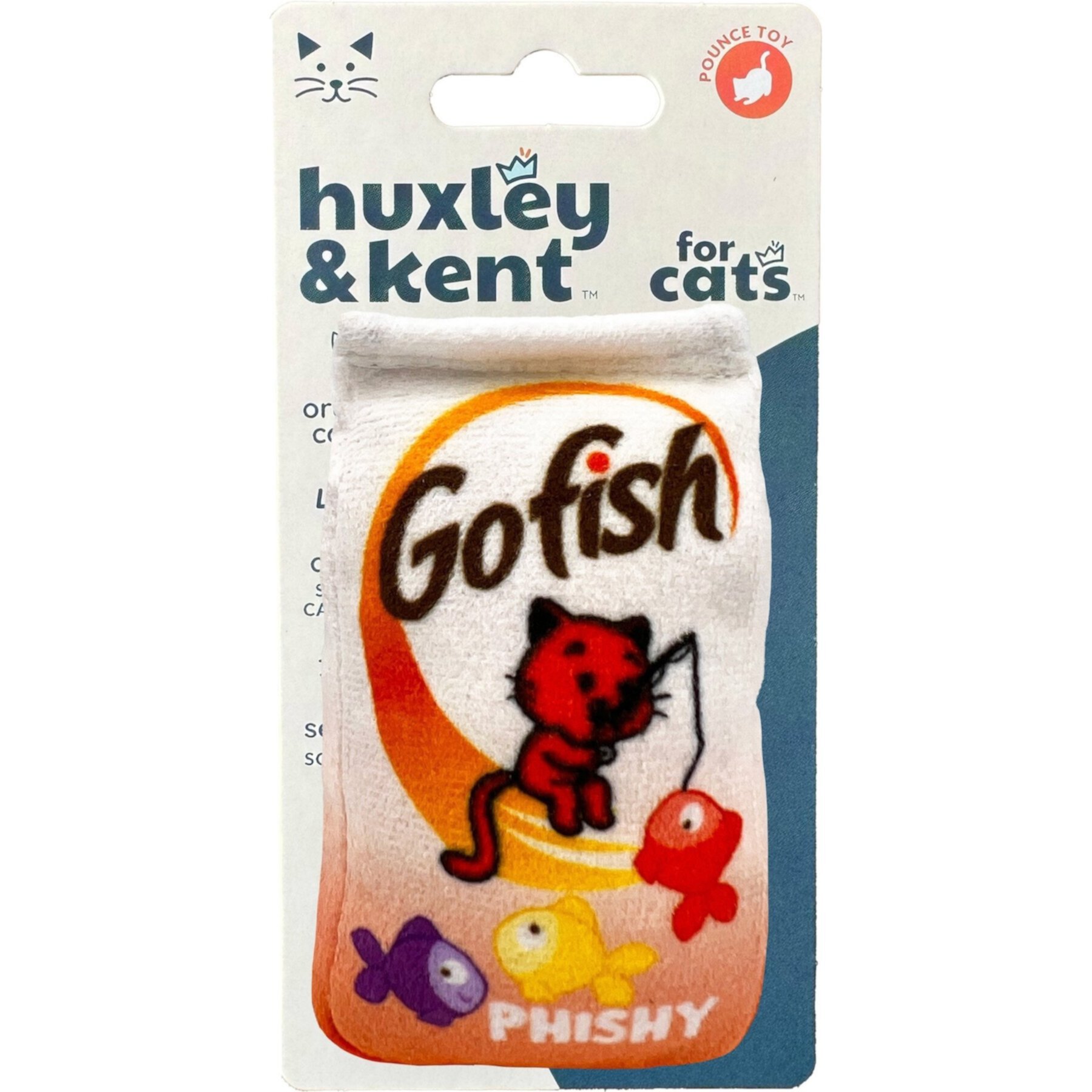 Huxley & Kent Cat Go Fish Phishy Cat Toy, White/Orange Huxley & Kent