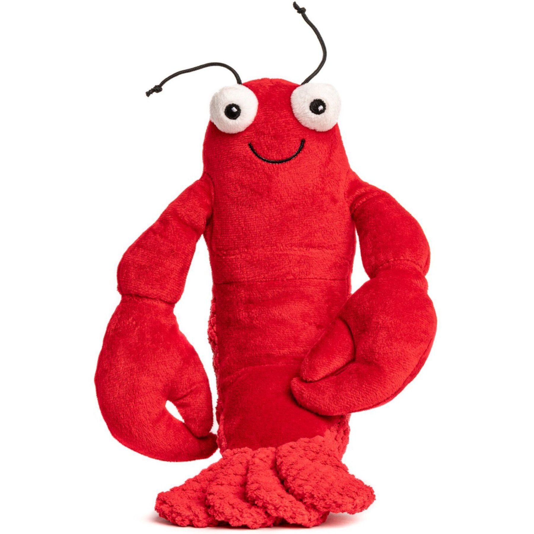 fabdog Floppy Lobster Squeaky Plush Dog Toy, Red fabdog