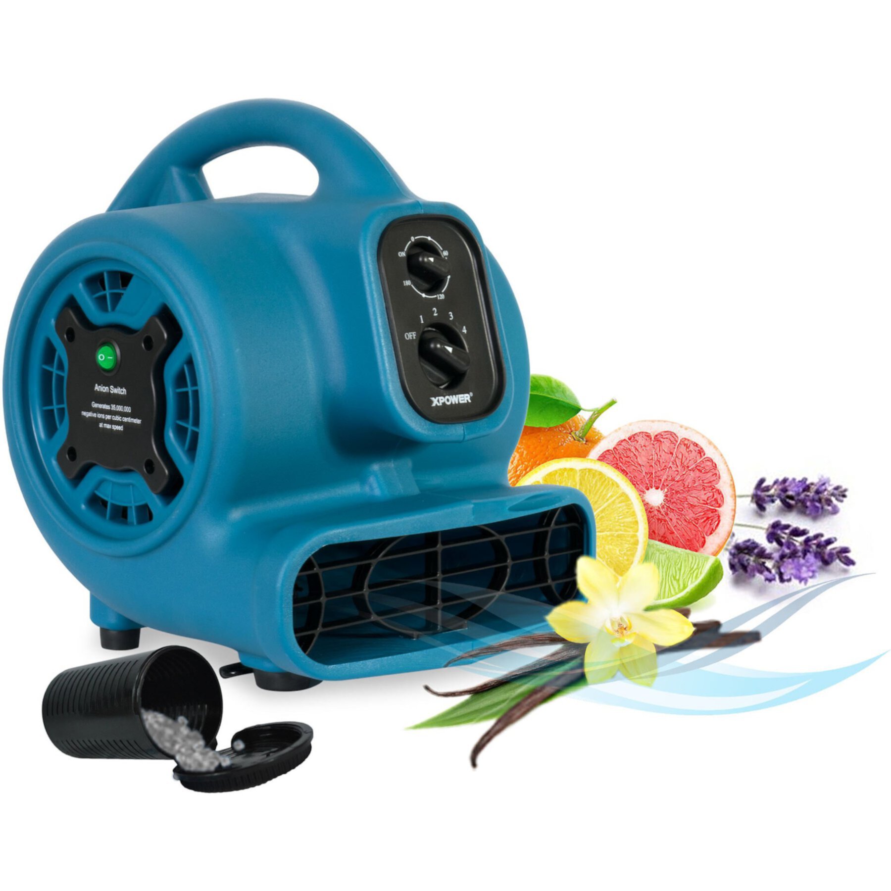 XPOWER P-260NT Freshen Aire 1/5 HP 800 CFM 4 Speed Scented Mini Mighty Air Mover Xpower