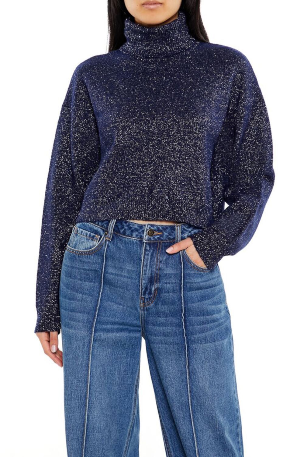 Glitter Knit Turtleneck Sweater Forever21