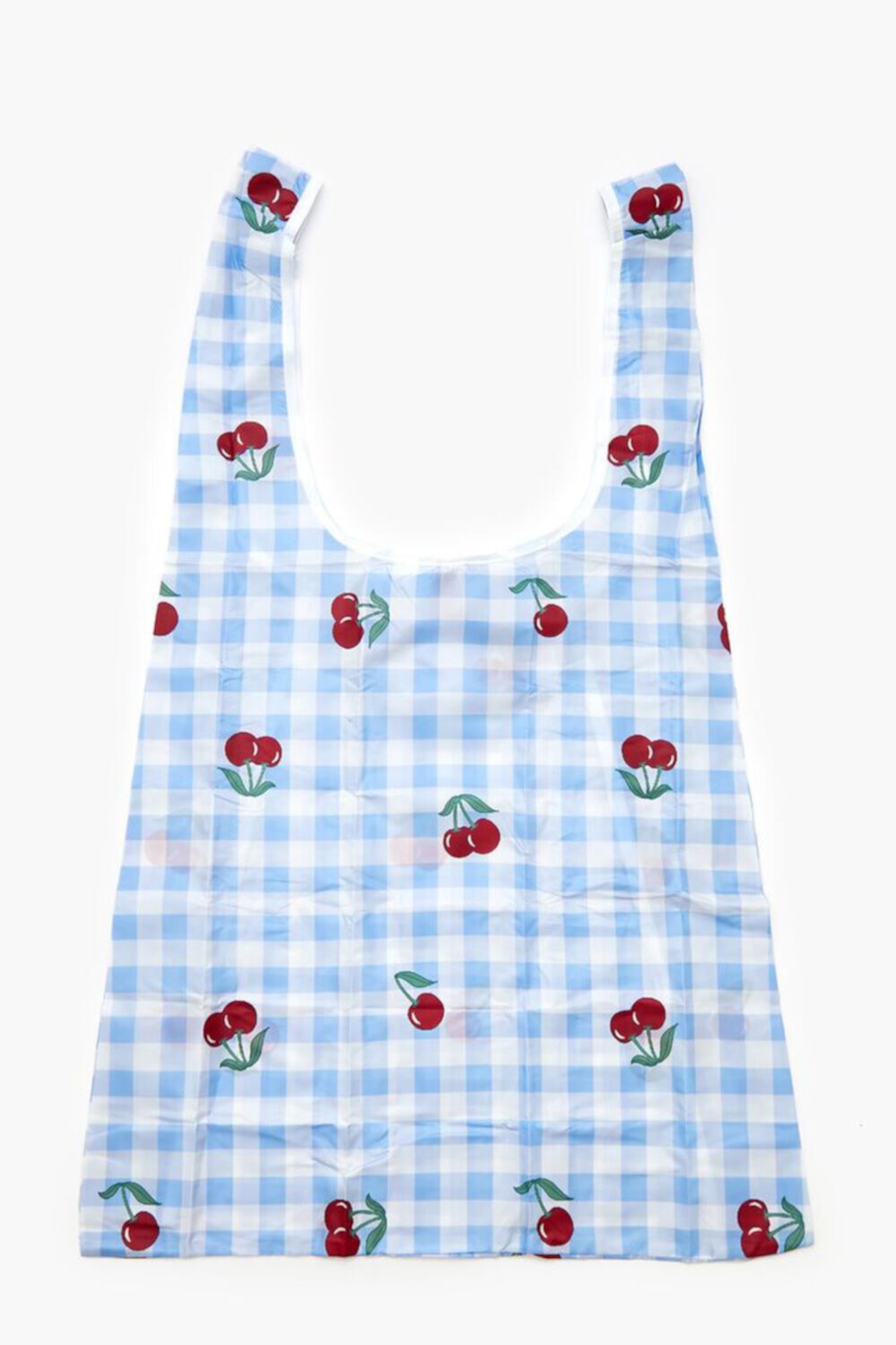 Gingham Cherry Packable Tote Bag Forever21