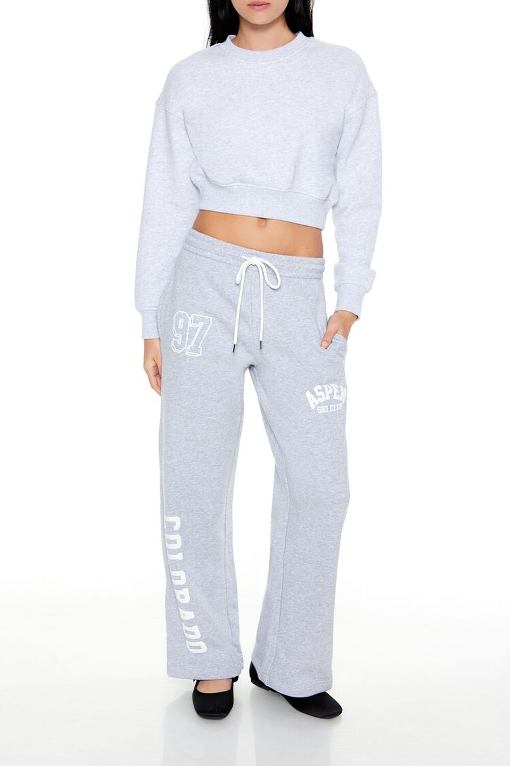 Aspen Ski Club Fleece Sweatpants Forever21