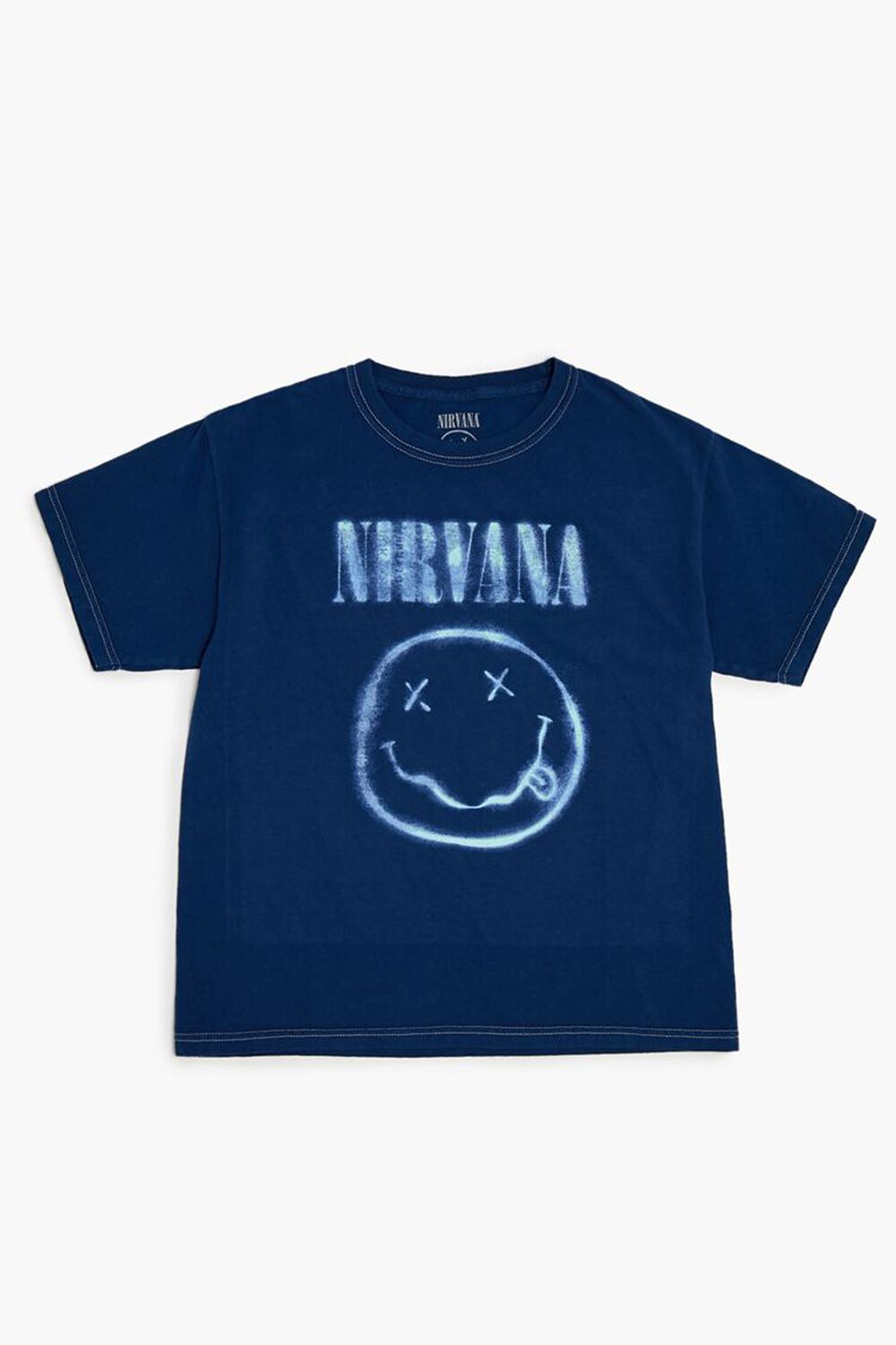 Детская футболка Nirvana от Forever21 с контрастной отделкой, круглым вырезом и короткими рукавами Forever21