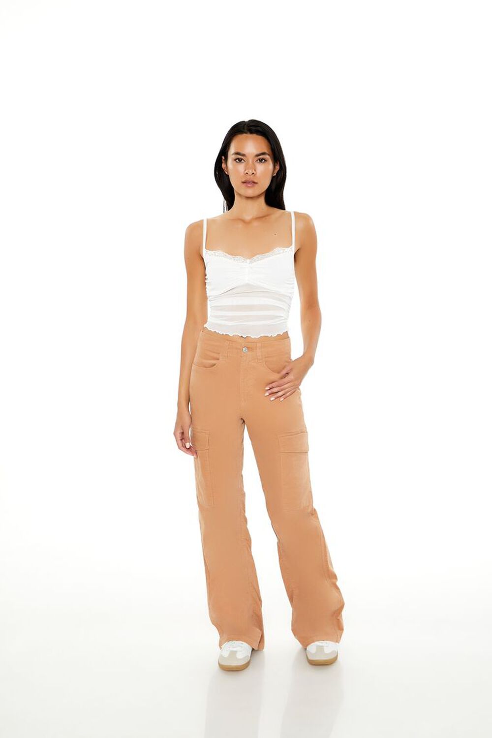 Corduroy High-Rise Pants Forever21