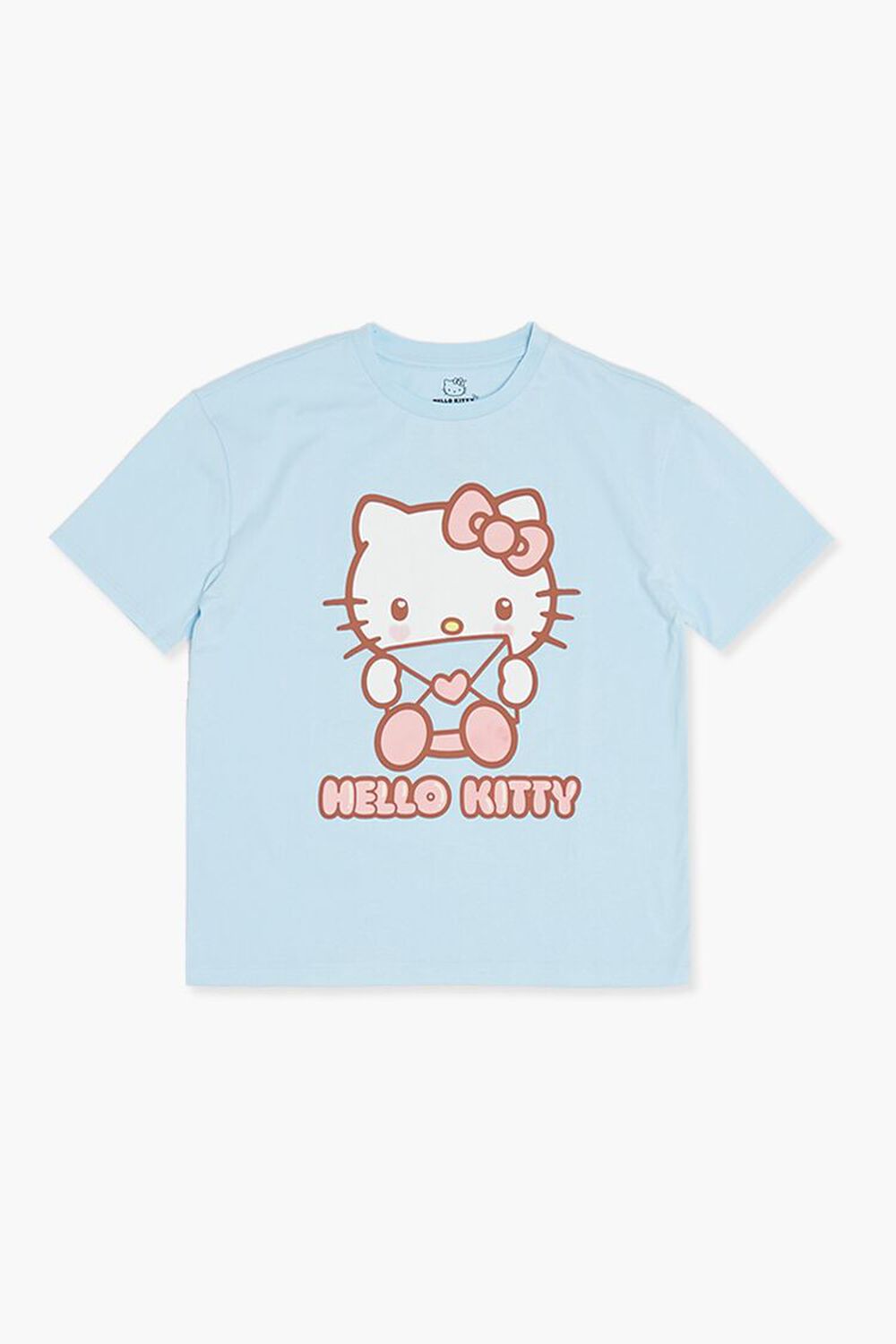 Детская футболка с Hello Kitty от Forever21, круглый вырез и короткие рукава, из хлопкового трикотажа Forever21