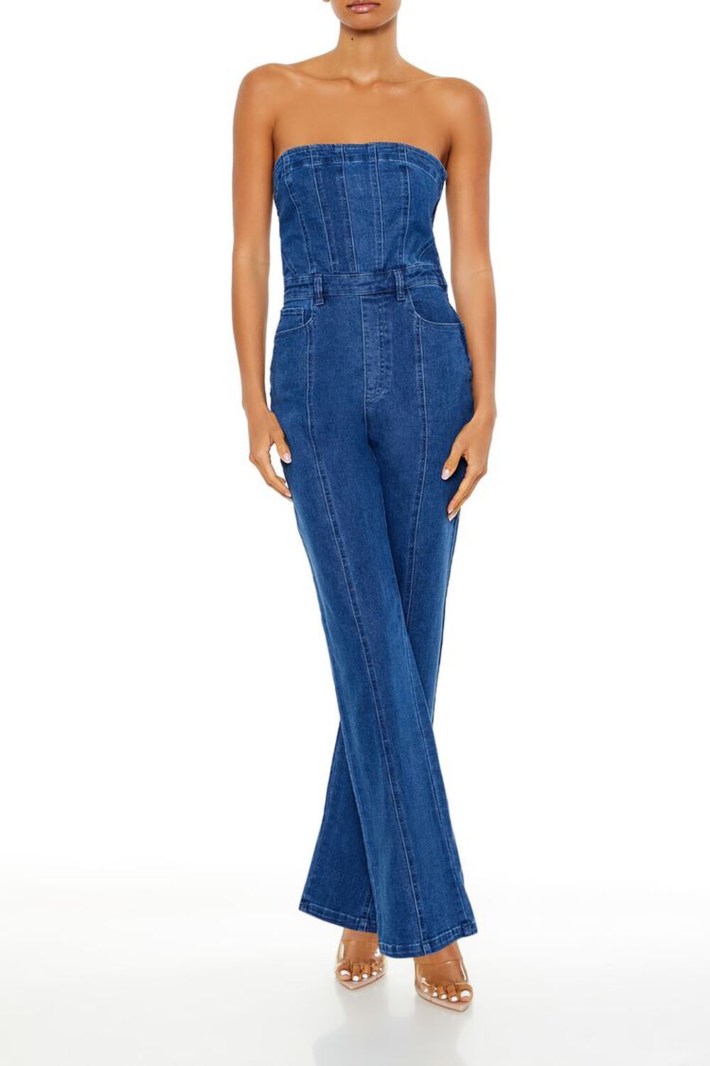 Denim Tube Jumpsuit Forever21