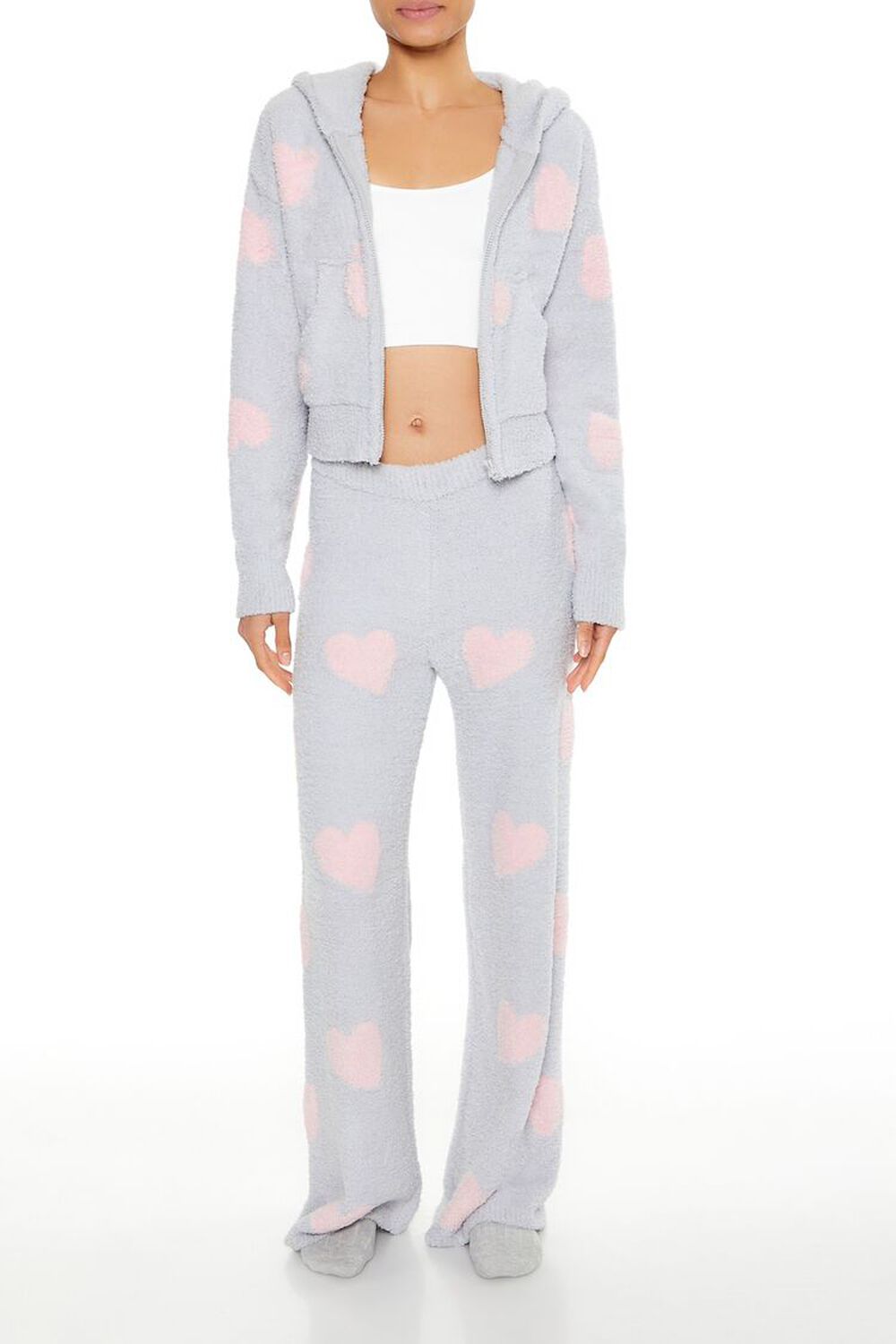 Heart Print Pajama Pants Forever21