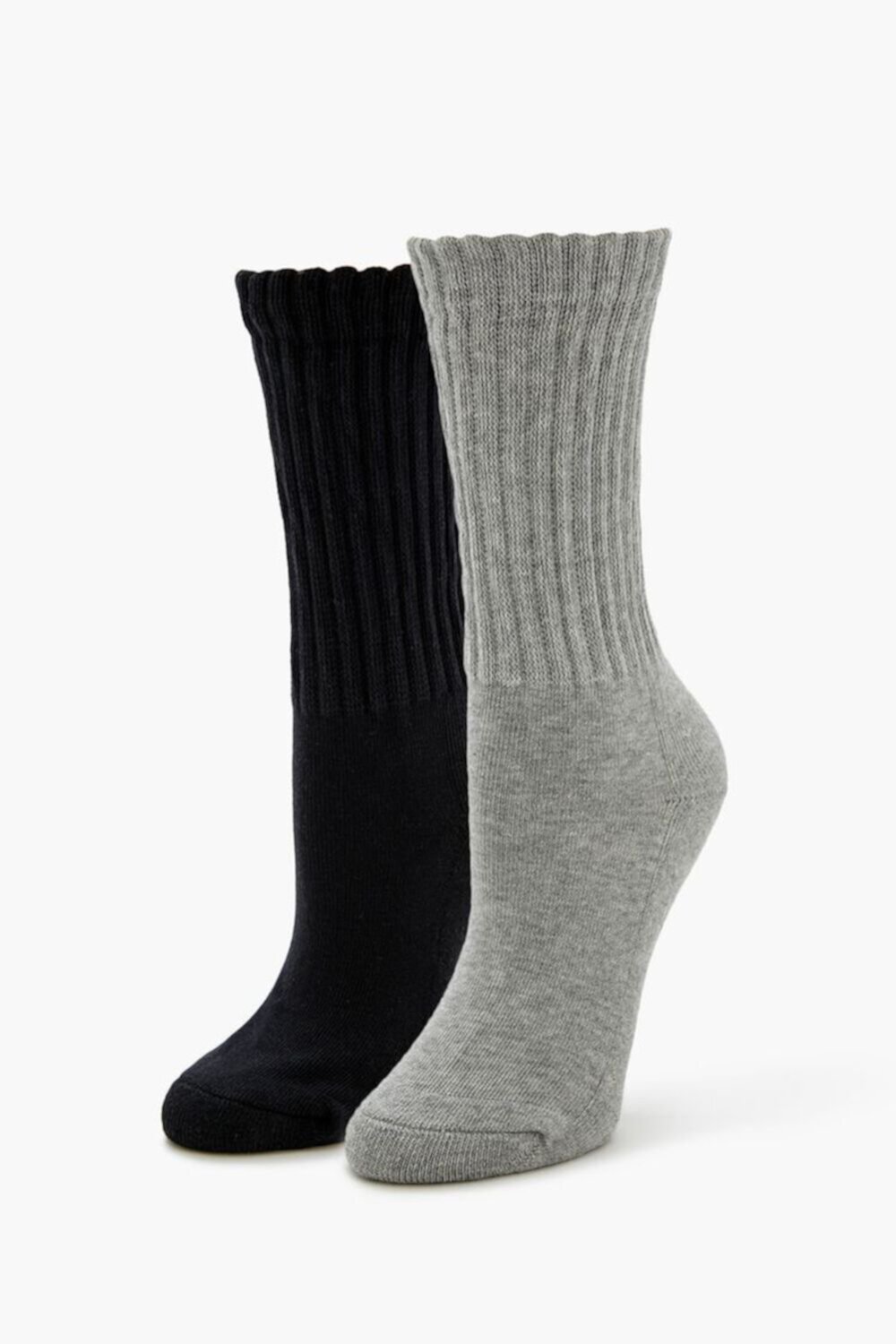 Ribbed Crew Socks Set - 2 Pack Forever21