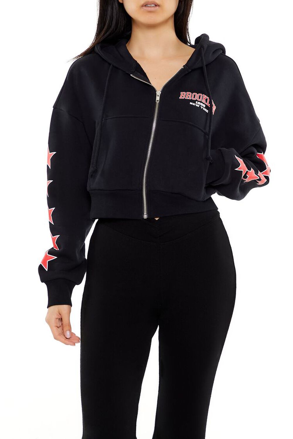 Brooklyn Star Zip-Up Hoodie Forever21