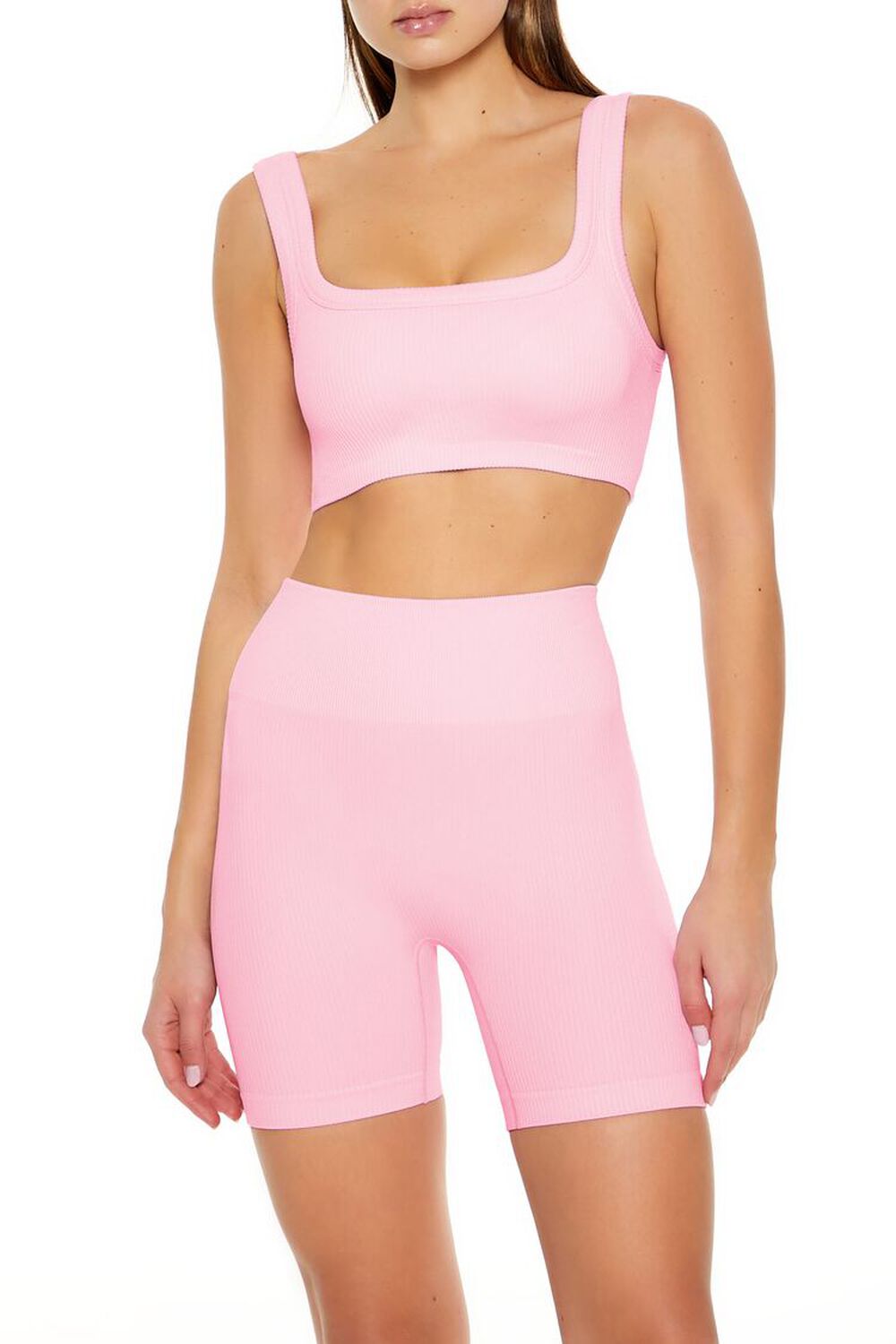 Seamless Square-Neck Sports Bra Forever21