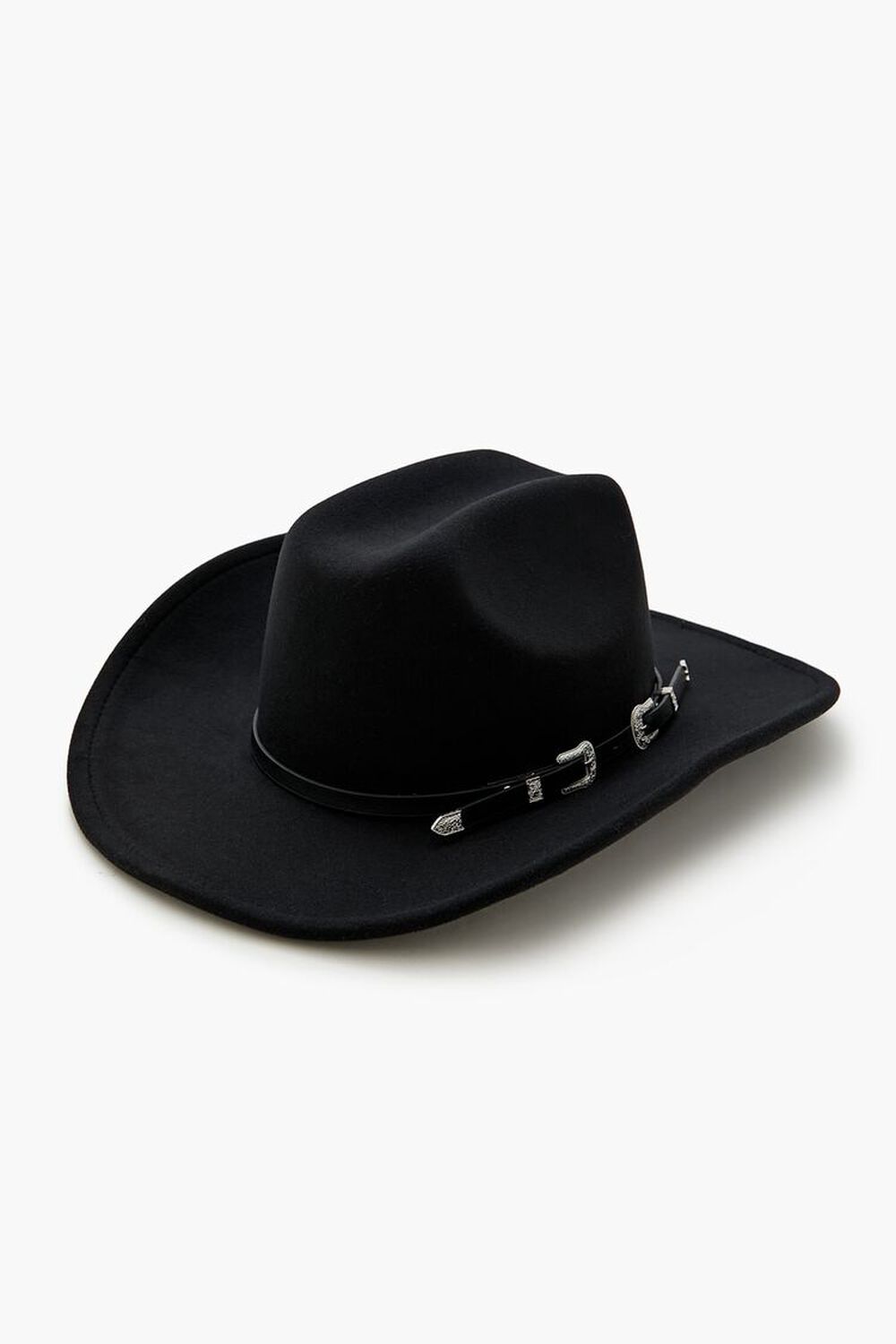 Dual Buckled-Trim Cowboy Hat Forever21