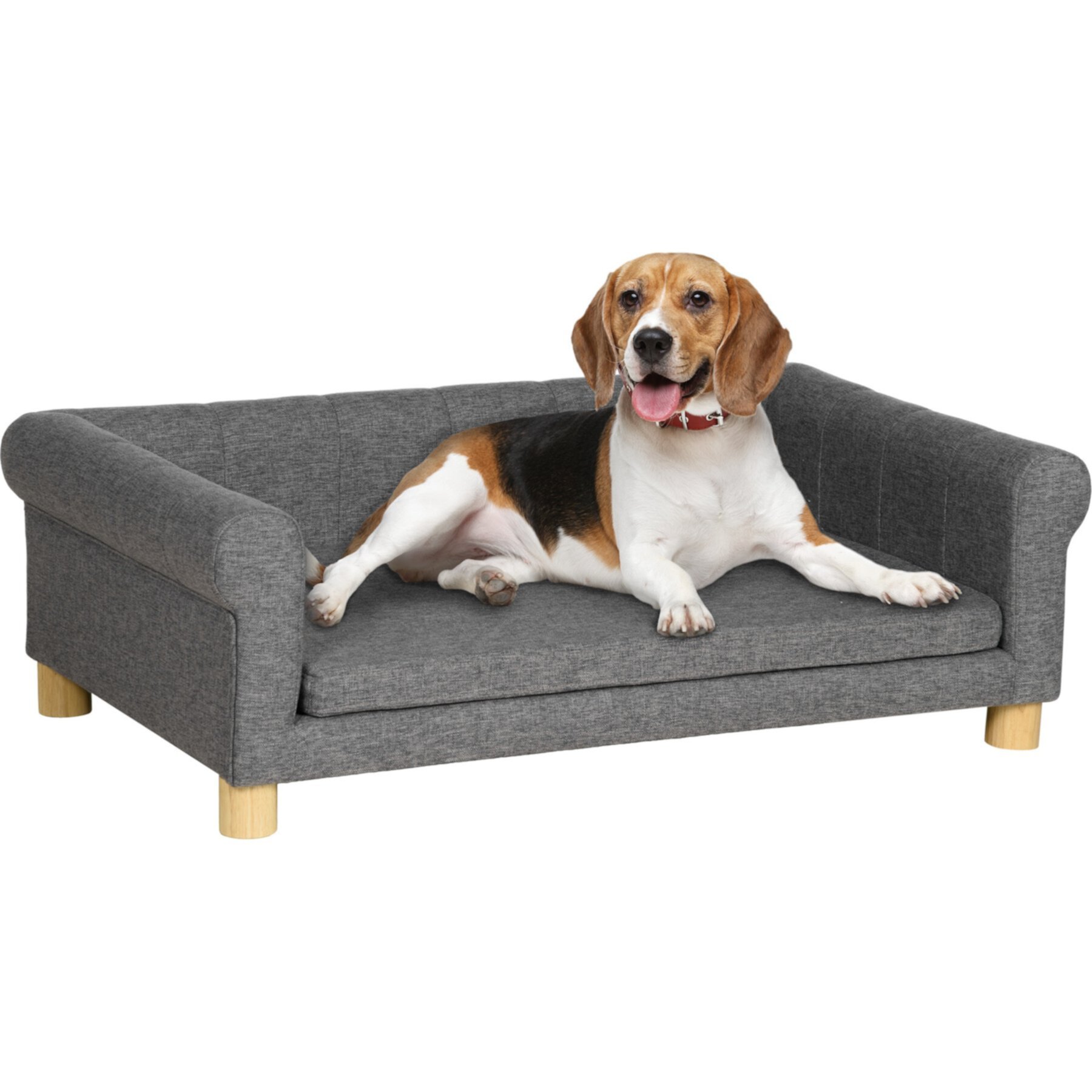 PawHut Modern Elevated Dog Sofa Bed, Dark Gray, 42.1-in PawHut