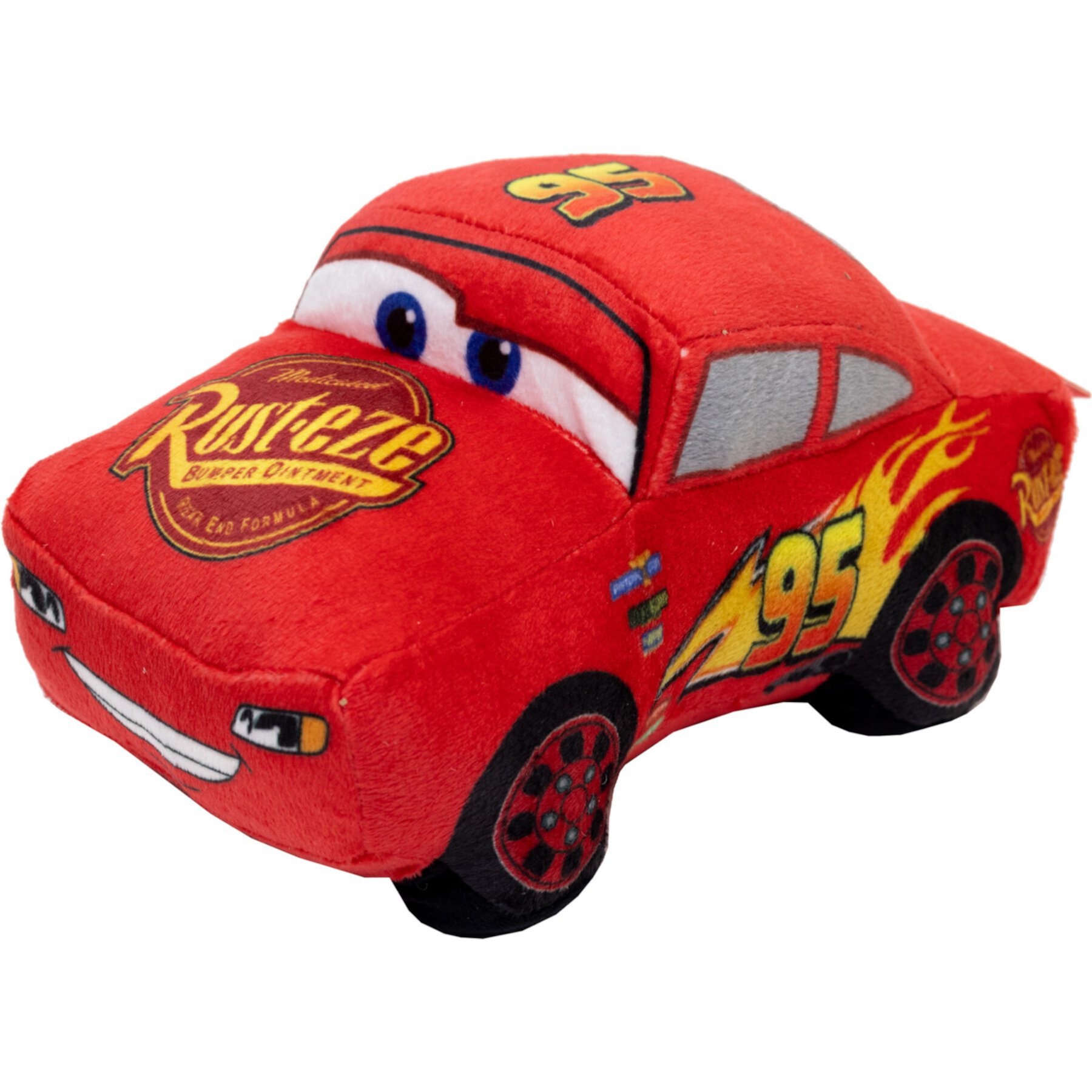 Buckle-Down Disney Pixar Car Lightning McQueen Race Car Replica Squeaky Plush Dog Toy Buckle-Down