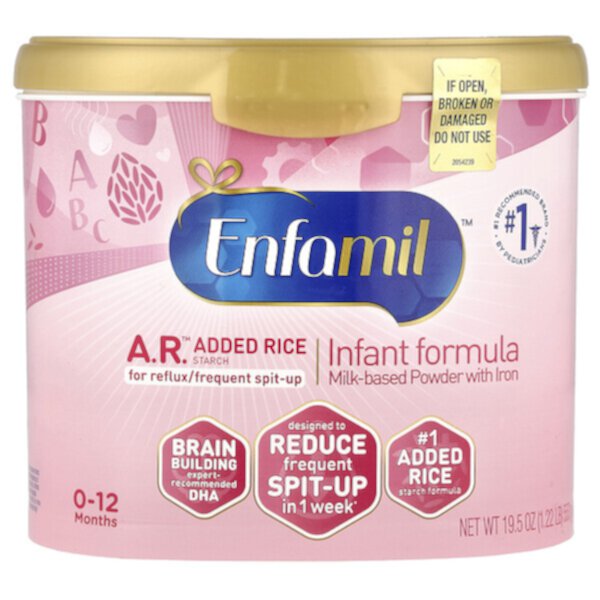 A.R.™, Infant Formula, Milk-Based Powder With Iron, 0-12 Months, 19.5 oz (553 g) Enfamil