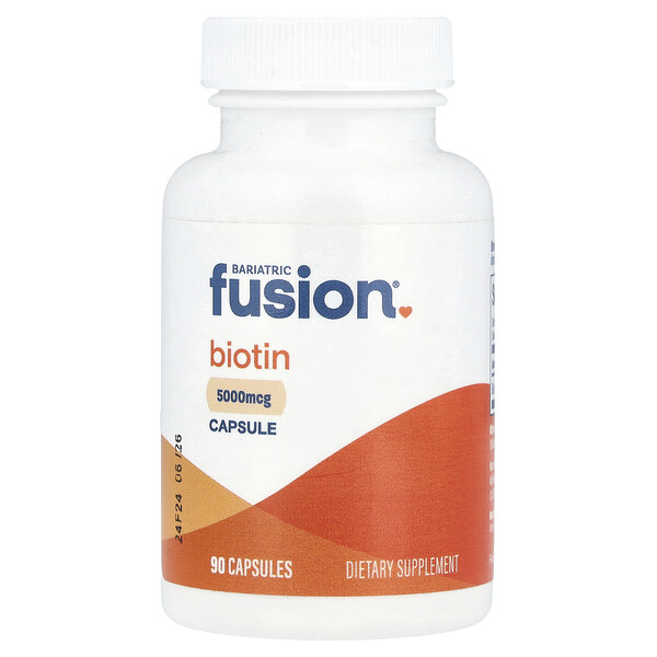 Biotin, 5,000 mcg, 90 Capsules Bariatric Fusion