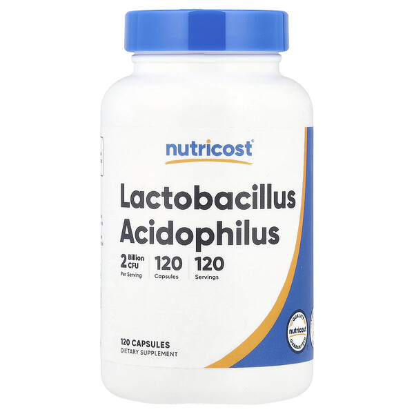 Lactobacillus Acidophilus, 2 Billion CFU, 120 Capsules Nutricost