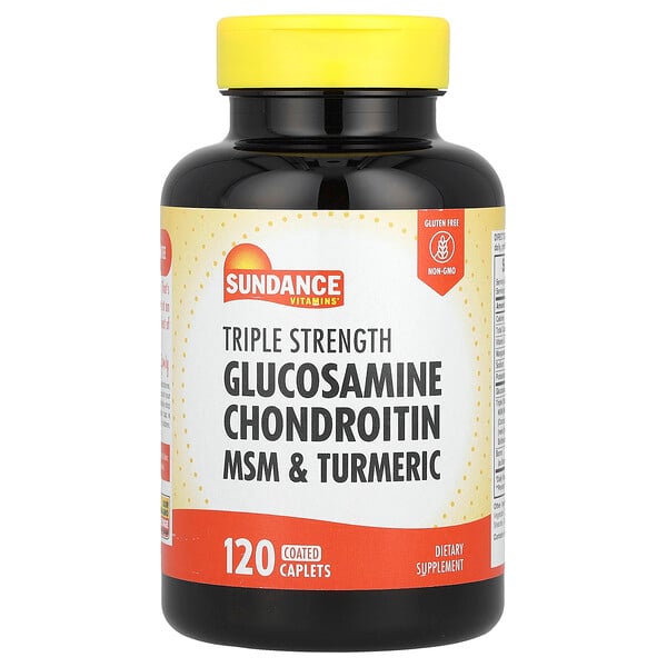 Triple Strength Glucosamine Chondroitin MSM & Turmeric, 120 Coated Caplets Sundance Vitamins