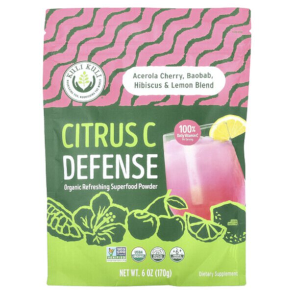 Citrus C Defense, Organic Refreshing Superfood Powder, 6 oz (170 g) Kuli Kuli