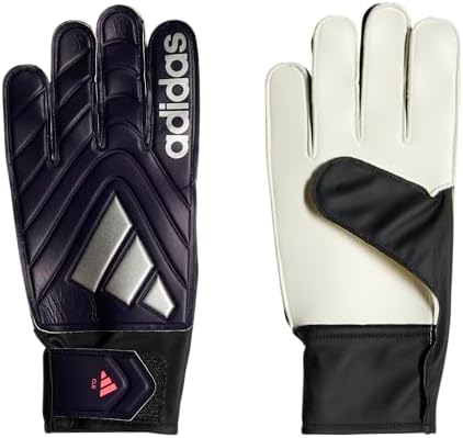 adidas Unisex-Adult Copa Club Goalie Gloves, Aurora Black/Platin Metallic/Turbo, 8 Adidas