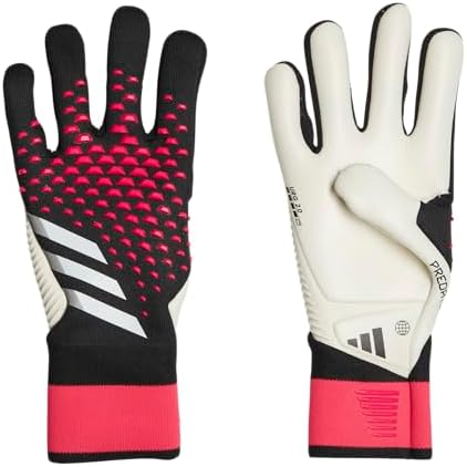 adidas Predator Pro Goalkeeper Gloves - Sustainable and High-Performance Soccer Gloves, Multiple Colors, Size's 6-12 (Black/White/Team Shock Pink, 6) Adidas