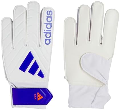 adidas Unisex-Adult Copa Club Goalie Gloves, White/Lucid Blue/Solar Red, 6 Adidas