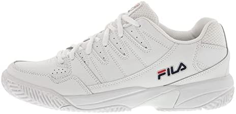 FILA Womens Double Bounce White/Pink Glo/Metallic Silver Pickleball Shoes (5PM00001-156) Fila