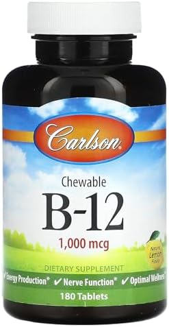 Carlson Labs B-12, 1000mcg, 90 Chewable Tablets(Packaging May Vary) Carlson