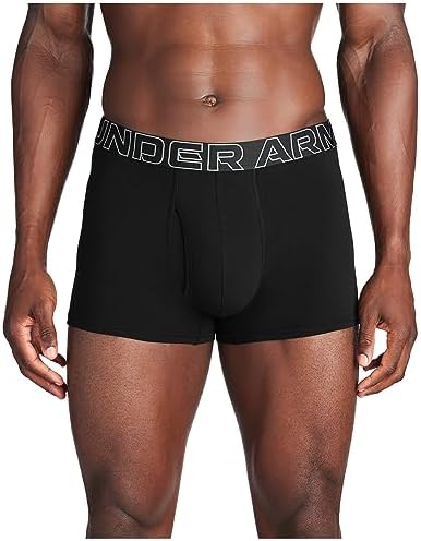 Under Armour Men's 3-Pack Performance Cotton Boxer Brief, 3" Inseam, All-Day Comfort & Ultra-Soft Under Armour