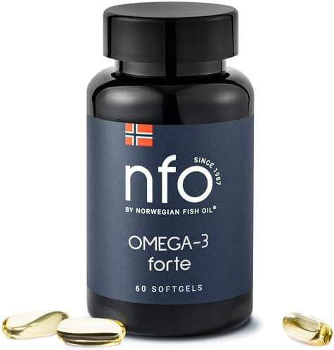 NFO Omega-3 Forte Fish Oil with Fish Gelatine - Premium Fish-Based Omega-3 | Pure Marine Formula | High EPA & DHA | 60 Capsules NFO