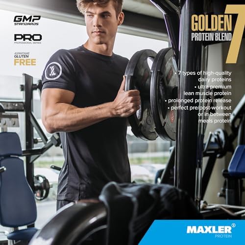 Maxler Golden 7 Protein Blend - Protein Powder for Muscle Gain & Recovery - Cookies and Cream Protein Powder 2 lb Maxler