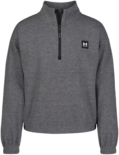 Under Armour UA THERMAL 1/4 ZIP, Castlerock Waffle Knit Quarter Zip, YXL Under Armour