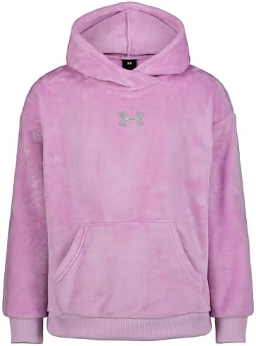 Under Armour UA OUTDOOR COZY HOODIE, Pink Dawn Allover Sherpa, YL Under Armour