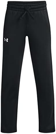 Under Armour Boys' Armour Fleece Pants (Large, Black/White) Under Armour