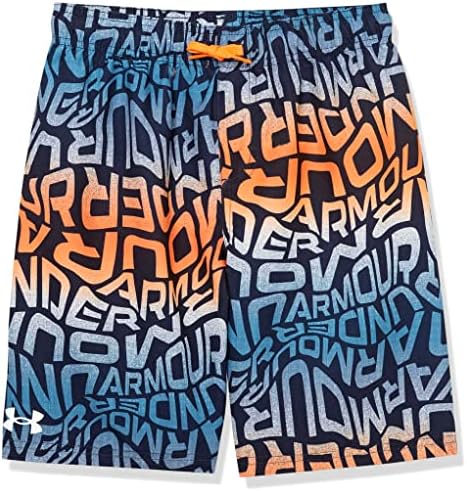 Under Armour Boys' Swim Trunk Shorts, Lightweight & Water Repelling, Quick Dry Material, Midnight Navy WARP Under Armour