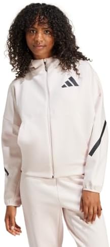 adidas Women's Z.N.E. Full-Zip Hoodie, Wonder Quartz, X-Large Adidas