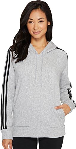 adidas Women's Athletics Essential Cotton Fleece 3 Stripe Pullover Hoody Adidas