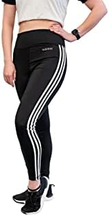 adidas Womens Designed 2 Move 3-Stripes High-Rise Long Tights Adidas