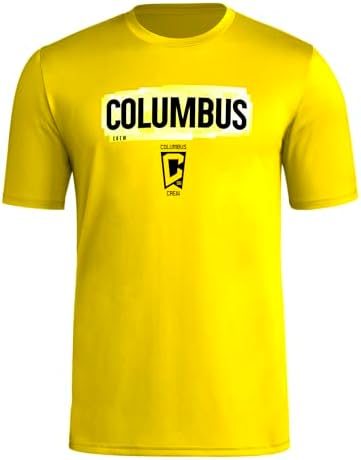 Мужская футболка adidas Columbus Crew с коротким рукавом для предматчевых мероприятий, с классическим вырезом Adidas