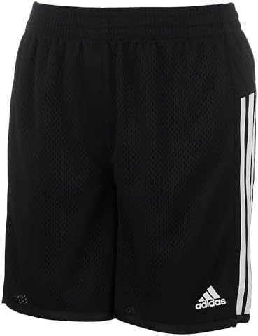 adidas Girls' 5" Mesh Athletic Gym Basketball Shorts, Adi Black Adidas