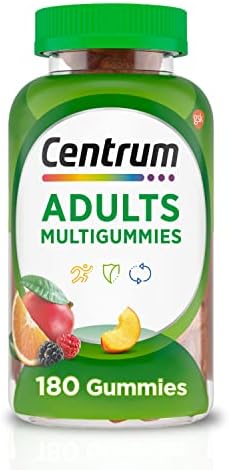 Centrum MultiGummies Gummy Multivitamin for Adults, with Vitamins D, B and E, Assorted Flavor, Fruit, 150 Count Centrum